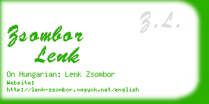 zsombor lenk business card